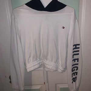 Tommy Hilfiger Cropped Elastic Band Hoodie